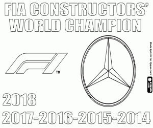 desenho de O campeão de 2018 é Mercedes para colorir