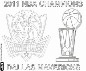 desenho de Campeões 2011 da NBA Dallas Mavericks para colorir