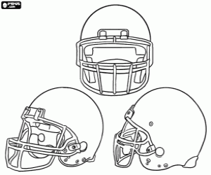 desenho de Um capacete de futebol americano para colorir