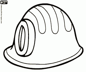 desenho de Um capacete de mineração para colorir