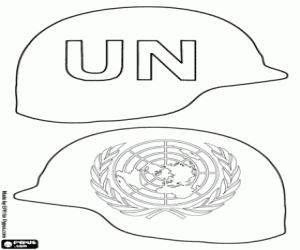 desenho de Os capacetes azuis da ONU para colorir