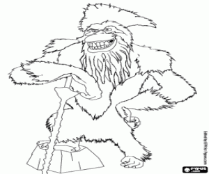 desenho de O Capitão, um macaco pré-histórico para colorir