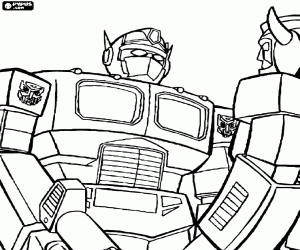 desenho de Cara a cara, Transformers robôs para colorir