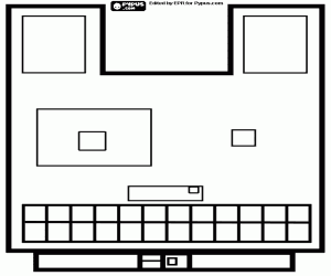 desenho de Cara de cachorro, máscara geométrica para colorir