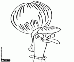 desenho de Cara de Mamãe ganso para colorir