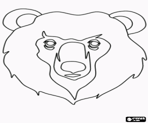 desenho de Cara do urso para colorir