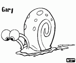 desenho de O caracol marinho Gary para colorir