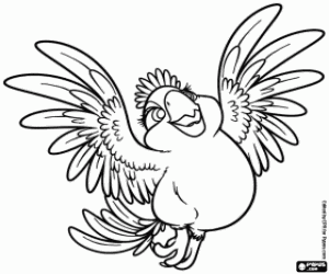 desenho de Carla, a filha mais velha de Blu e Jade para colorir