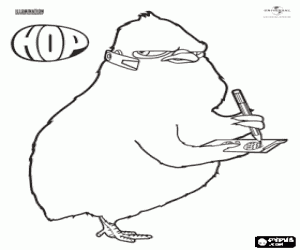 desenho de Carlos o pintinho da Páscoa para colorir