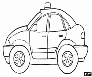 desenho de O carro da polícia para colorir