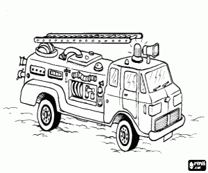 desenho de Carro de bombeiros para colorir