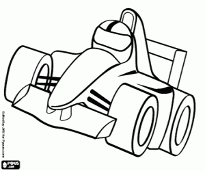 desenho de Carro de corrida de F1 para colorir