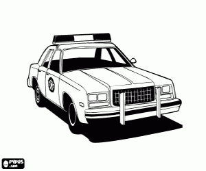 desenho de Carro de polícia para colorir