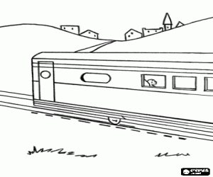 desenho de O último carro do trem para colorir