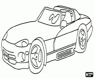 desenho de Carro esportivo- Cabriolet para colorir