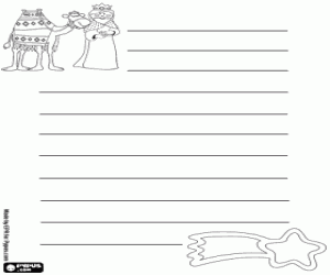 desenho de Uma carta para o rei Melquior para colorir