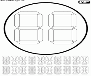 desenho de Cartão de aniversário digital para colorir