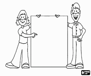 desenho de Um cartão de presente para o pai para colorir