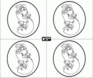 desenho de Cartões para a festa de cinco anos para colorir