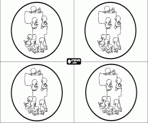 desenho de Cartões de festa para o sete aniversário para colorir