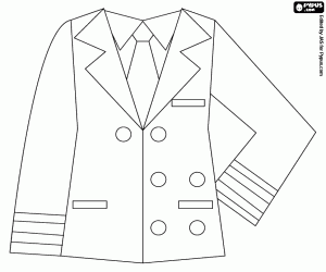 desenho de O casaco do uniforme para colorir