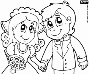 desenho de O casal para colorir