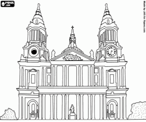 desenho de Catedral de Saint Paul, Londres para colorir