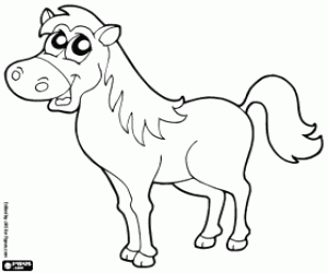 desenho de Cavalo de fazenda para colorir