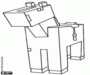 desenho de Cavalo de Minecraft para colorir