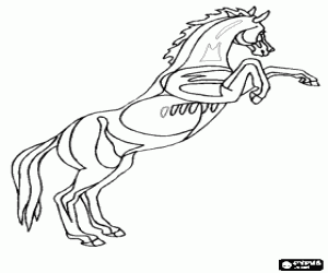 desenho de Cavalo elevado para colorir