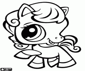 desenho de Cavalo. Littlest PetShop para colorir