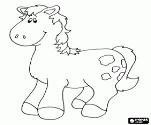 desenho de Cavalo manchado  para colorir