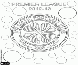 desenho de Celtic FC, campeão 2012-2013 para colorir