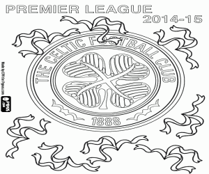 desenho de Celtic FC, campeão 2014-2015 para colorir