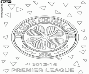 desenho de Celtic Glasgow, campeão 2013-2014 para colorir