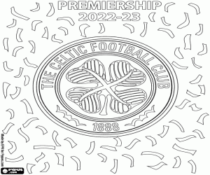 desenho de Celtic Glasgow, campeão 2022-2023 para colorir