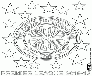 desenho de Celtic Glasgow, campeão de 2015-16 para colorir
