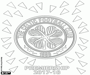 desenho de Celtic Glasgow, Premiership 2017-2018 para colorir