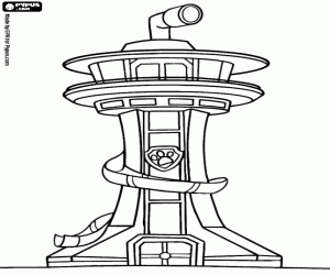 desenho de Centro de comando de Paw Patrol para colorir