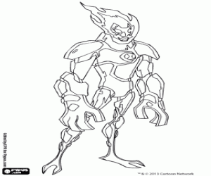 desenho de Chama, Ben 10 Omniverse para colorir