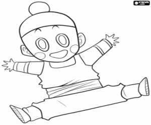 desenho de Chaozu, personagem de Dragon Ball para colorir