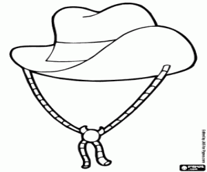 desenho de Chapéu de Cowboy para colorir
