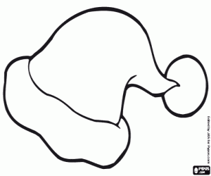 desenho de Chapéu de Santa Claus para colorir