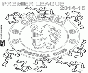 desenho de Chelsea FC, campeão 2014-2015 para colorir