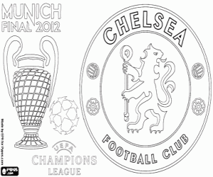 desenho de Chelsea FC, Champions 2011-2012 para colorir