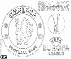 desenho de Chelsea FC, EuropaLeague 2012-13 para colorir