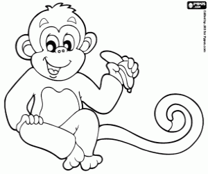 desenho de Chimpanzé para colorir