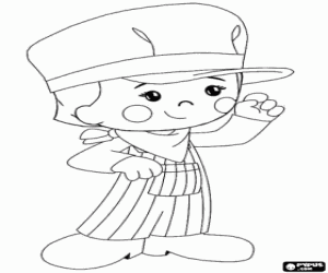 desenho de Chloe, uma maquinista de trem para colorir