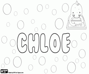 desenho de Chloe, nome para menina para colorir
