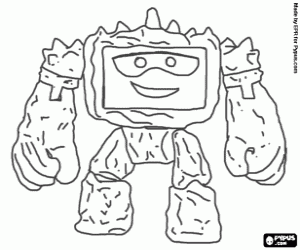 desenho de Chunk, um monstro de madeira para colorir